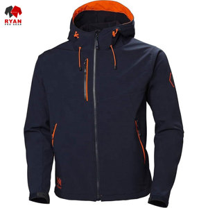 แจ็คเก็ตซอฟต์เชลล์ Ryan Pro Gear ออกแบบพิเศษสำหรับผู้ชาย กันน้ำ กันลม ผลิตจากผ้าถักที่เป็นมิตรต่อสิ่งแวดล้อม ปิดด้วยซิป - Product Image 4