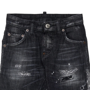 Pantalon en jean tendance pour garçons, coupe slim, délavage vintage, tissu doux au toucher, taille ajustable, durable, pour usage quotidien décontracté 2026 - Product Image 2