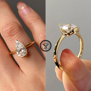 One Stone Oval Cut Lab-Grown Diamond Luxury GDTC Certified Engagement Wedding <b>Ring</b> 2Carat Yellow Gold 14k Party Gift Jewelry - Product Image 4
