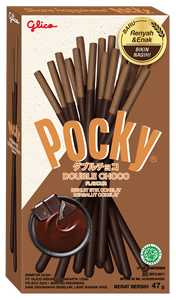 Glico Pocky Double Choco Biscuit <b>Sticks</b> 47g Crispy <b>Chocolate</b> Flavor <b>Wafer</b> Snack - Product Image 1