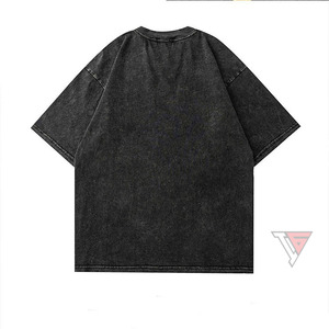 Oversized T-Shirt Men's Street Style Short Sleeve O-Neck Cotton Jersey Photo Print Front Logo - Product Image 2