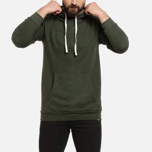 <b>Men's</b> <b>Orange</b> Hooded <b>Sweatshirt</b> Loose Fit Solid Color Casual Woven Pocket Eco-Friendly 100% Polyester Spring Style - Product Image 5