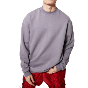 เสื้อสเวตเชิ้ตคอกลมโอเวอร์ไซส์ ผ้าฝ้ายเฟรนช์เทอร์รี่ 100% สไตล์สตรีทแวร์  โลโก้สั่งทำ  ทรงไหล่ตก สำหรับผู้ชาย ปี 2026 - Product Image 1