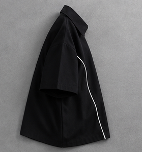เสื้อเชิ้ตแขนสั้นผู้ชายแบบลำลอง ปกคอพับ - Product Image 4