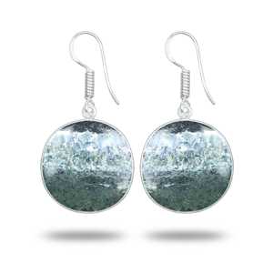 Boucles d'oreilles pendantes en jaspe zèbre vert argenté, pierre de guérison, design ovale, best-seller, pour fêtes et événements - Product Image 5