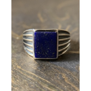 Fine 6.2 Grams <b>Lapis</b> Signet <b>Ring</b> - Product Image 1