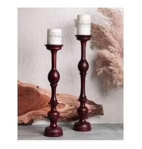 Porte-bougie en bois rustique de luxe, fait main, support décoratif pour bougie, idéal pour les cadeaux de festival et la décoration intérieure - Product Image 2