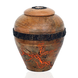 Eco-Friendly Acacia Wood Pet Cremation Urn Round Wooden Memorial Keepsake <b>Box</b> with Carved Paw Print Design For <b>Dog</b> & Cat <b>Ashes</b> - Product Image 4