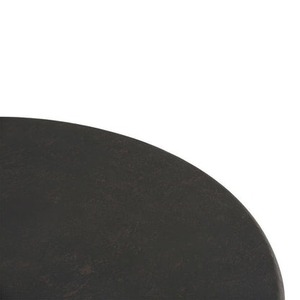 Statement Surface Modern Coffee <b>Table</b> With Ribbed Base Minimalist Living Room Furniture Durable Design Black Finish - Product Image 2
