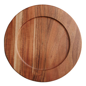 Assiette de présentation rustique en bois, ronde, gravée, pour la décoration de table de mariage, vente en gros - Product Image 5