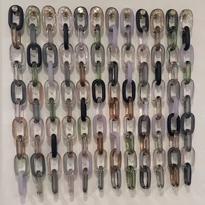 Resin Eco-Friendly Hand Modeled Customized Chain Links Traditional Rainbow Wall Hanging Curtain Room Divider Decor House Store - Product Image 2
