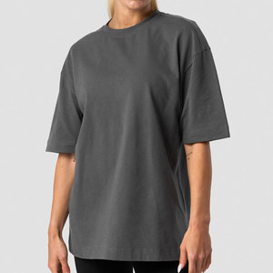 Nueva Camiseta de Verano 2026 de Talla Grande, Ligera, al por Mayor, con Estampado, Ajuste Holgado, Hombros Caídos, Lisa, para Correr - Product Image 1