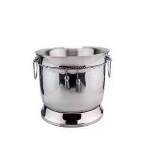 Seau à boissons durable en fer galvanisé, élégant seau à glace pour champagne et vins avec poignées - Product Image 5