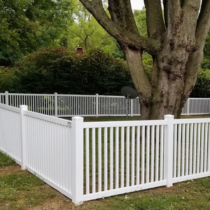 Clôture en vinyle thermique facile à installer, clôture de jardin en PVC, clôture de piscine, modélisation 3D, résistante aux UV, résistante à la corrosion, design moderne - Product Image 5