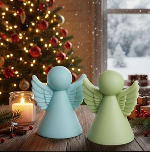 Bougie décorative artisanale de forme personnalisée en pastel, décoration moderne pour la maison et cadeau pour Thanksgiving, Diwali, Noël et Pâques - Product Image 1