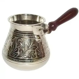 Cafetera Turca de Acero Inoxidable con Mango de Madera, Diseño Tradicional, Forma Redonda, Utensilios para Café y Té, Percolador - Product Image 2