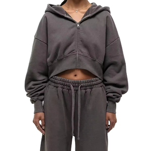 Ensemble deux pièces tricoté pour femme : pull et pantalon large décontracté en maille côtelée OEM - Product Image 1
