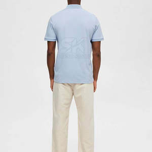 Camisetas Polo Lisas con Cierre para Hombre, Color y Diseño Personalizados, Servicio OEM, Hechas en Pakistán - Product Image 2