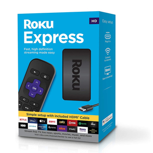 Appareil de streaming Roku Express HD avec télécommande simple, TV gratuite et en direct - Product Image 1
