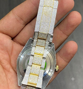 Montre Bracelet Automatique Mécanique ETA en Acier Inoxydable avec Cadran Hip Hop et Moissanite Glacée, Date, Luxe, Mode AFAR JEWELS - Product Image 2