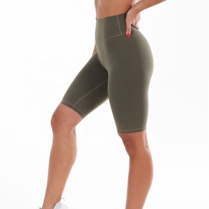 High <b>Elastic</b> <b>Waist</b> Seamless Yoga Shorts Women Breathable Quick Dry Biker Shorts Workout Fitness Shorts Casual Wear Sporty - Product Image 2