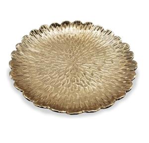 ถาดเสิร์ฟทรงกลมโลหะทองเหลืองตอกลายคุณภาพสูงสำหรับเคาน์เตอร์ครัว โรงแรม ร้านอาหาร - Product Image 3