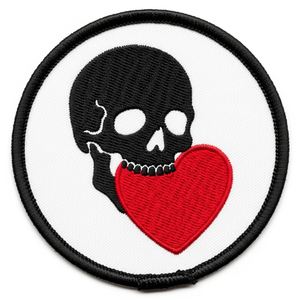 Parche Bordado Termoadhesivo de Calavera de Vampiro con Garras Cruzadas, Redondo, para Ropa, Motociclistas, Estilo Gótico, Aplique DIY, Etiqueta Personalizada para Sombrero - Product Image 6