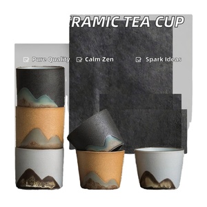 Tasse à eau et gobelet en céramique de style japonais rétro 50 ml pour les fêtes et les boissons - Product Image 3
