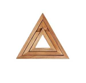 Spiral Hollow Round Wooden <b>Trivet</b> Swirl Geometric Cut Out Wood Coaster Heat Insulation Hot Pot Pad Dining Table Mat Kitchen - Product Image 2