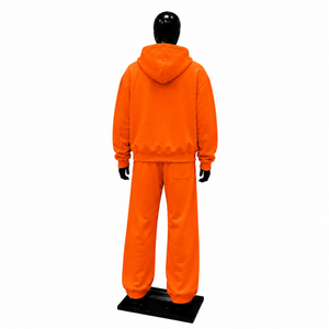 Ensemble de survêtement Orange Money Bag Logo pour homme, sweat à capuche et pantalon de jogging de qualité supérieure, streetwear décontracté, vêtements de sport athlétiques, tissu doux - Product Image 2