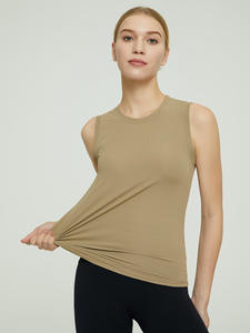 Débardeurs de sport pour femmes avec soutien-gorge intégré, dos nageur, pour yoga et course à pied - Product Image 1