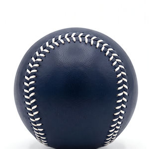 Pelota de Entrenamiento de Béisbol para Diestros, Color Azul Sólido con Costuras Rojas, Bate de Cuero Compuesto Resistente, Diseño Estándar, 9 Pulgadas - Product Image 4