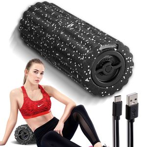 Rullo Massaggiante Elettrico Ricaricabile da 16 Pollici, 4 Velocità, Vibrazione, Rullo in Schiuma ad Alta Densità con Texture 3D per Sollievo Muscolare - Product Image 1