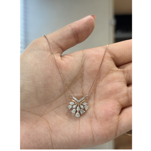 จี้เพชร 0.80 กะรัต ดีไซน์วินเทจสำหรับผู้หญิง สร้อยคอทอง 14K เครื่องประดับหรูหรา ออกแบบและผลิตตามสั่ง - Product Image 4