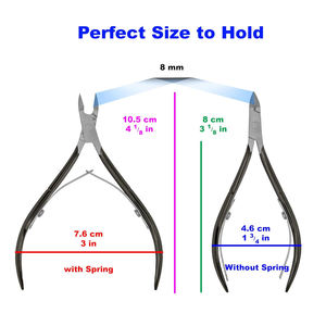 ที่ตัดหนังกำพร้าที่ตัดเล็บสแตนเลสที่ตัดเล็บรูปทรงแบนพิเศษคม - Product Image 3