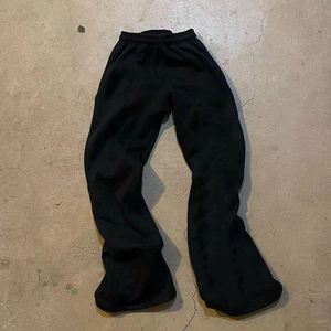 Pantalon Streetwear Taille Haute Femme Coupe Skinny avec Dentelle, 100% Coton Extensible, Jambe Large, Décontracté, pour le Bureau et le Quotidien - Product Image 1