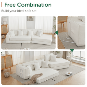 Nuovo Divano Letto Pieghevole Convertibile a 3 Posti, Combinazione 2-in-1 Imbottita - Product Image 2