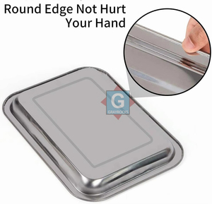 ถาดใส่อุปกรณ์ทำหัตถการทางทันตกรรม สแตนเลสเกรดศัลยกรรมทางการแพทย์ สีเทา ยี่ห้อ Gray Rocks ได้รับการรับรองมาตรฐาน CE สำหรับโรงพยาบาล  ประเภทเครื่องมือ Class I  รับประกัน 1 ปี - Product Image 5