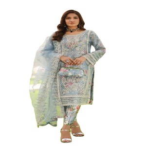 Ropa india y pakistaní de diseñador para mujer ELAF Vol. De Dr Haris Salwar Kameez y Kurta Set para ropa de fiesta - Product Image 1