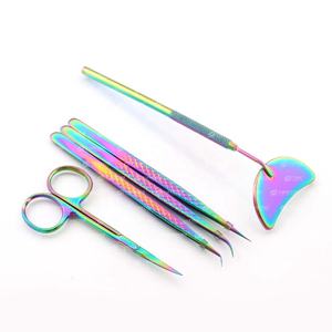 Diamond Grip Boot Volume <b>Eyelash</b> Extension Tweezers Personal Care <b>Beauty</b> <b>Tool</b> With Spring Scissor Lifting <b>Tool</b> - Product Image 5