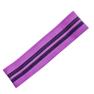 Purple Fabric Resistance Bands with Black Stripes for Exercise and Strength Training, Durable <b>Elastic</b> Workout Gear - Product Image 6