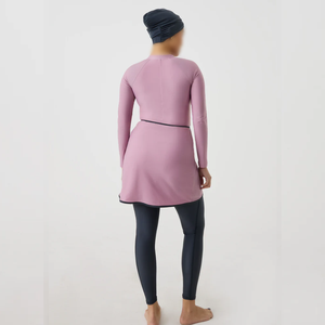 Traje de Baño Islámico Burkini de Dos Piezas para Mujer, Manga Larga, Ecológico, Transpirable, Corte Alto, Modesto - Product Image 3