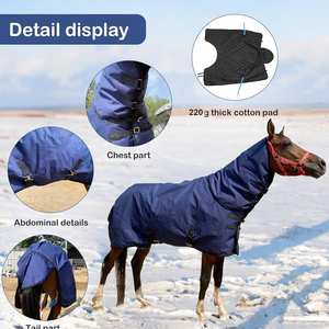 Couverture d'équitation premium pour chevaux, imperméable, respirante, durable, en nylon ripstop - Product Image 2