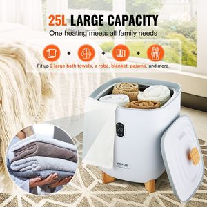 25L grande schermo a LED riscaldatore elettrico automatico chiuso asciugamano scaldabagno 2 modalità di riscaldamento 20/40/60/90 Min per bagno Spa - Product Image 4