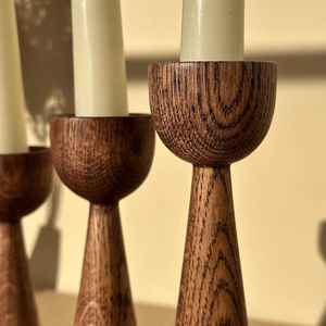 เชิงเทียนไม้ตกแต่งเทศกาล HWC พร้อมโคมไฟและที่วางขวดโหล - Product Image 6