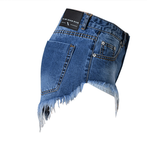 Jean vintage coupe bootcut taille mi-haute pour femme en denim bleu tendance, séchage rapide, nylon/coton - Product Image 1