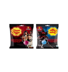 Auténticos piruletas Chupaa Chupss STRANGER THINGS de 5 sabores, bolsa para compartir de 120 g, empaquetadas en cajas de 24 unidades para pedidos al por mayor B2B. - Product Image 6