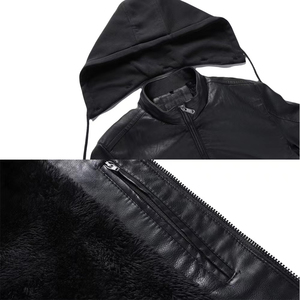 Veste en cuir streetwear à manches longues unie/à carreaux, haute qualité, nouvelle mode, pour hommes, hiver, coupe-vent, respirante, exportateurs premium - Product Image 4
