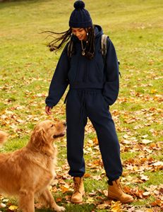 Conjunto de Sudadera Corta con Capucha y Pantalones Cortos para Mujer, Sudadera con Capucha Lisa y Conjunto Personalizado, Conjunto Deportivo Informal para Mujer - Product Image 5