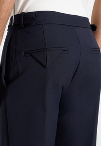 <b>Men's</b> Customizable <b>Navy</b> Blue Straight Leg <b>Jogger</b> Pants Midweight Cotton Smart Casual Plus Size High Quality Side Pockets Elastic - Product Image 6
